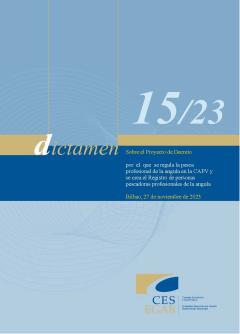 Dictamen 15/23 de 27 de noviembre, sobre el Proyecto de Decreto por el que se regula la pesca profesional de la angula en la CAPV y se crea el Registro de personas pescadoras profesionales de la angul